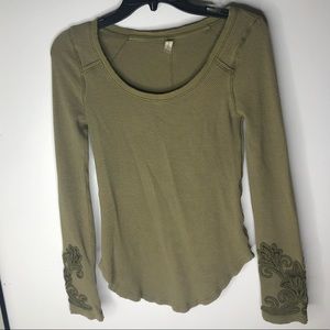 Free People long sleeve medium thermal with detail